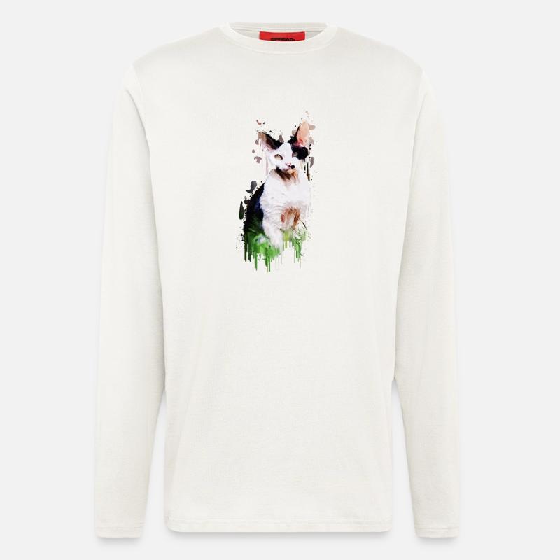 Katze - Langarmshirt - made by SPREAD  - OFF WHITE