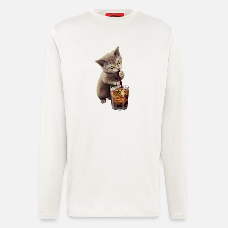 CAT & SOFT DRINK 2017 - Longsleeve - made by SPREAD - OFF WHITE