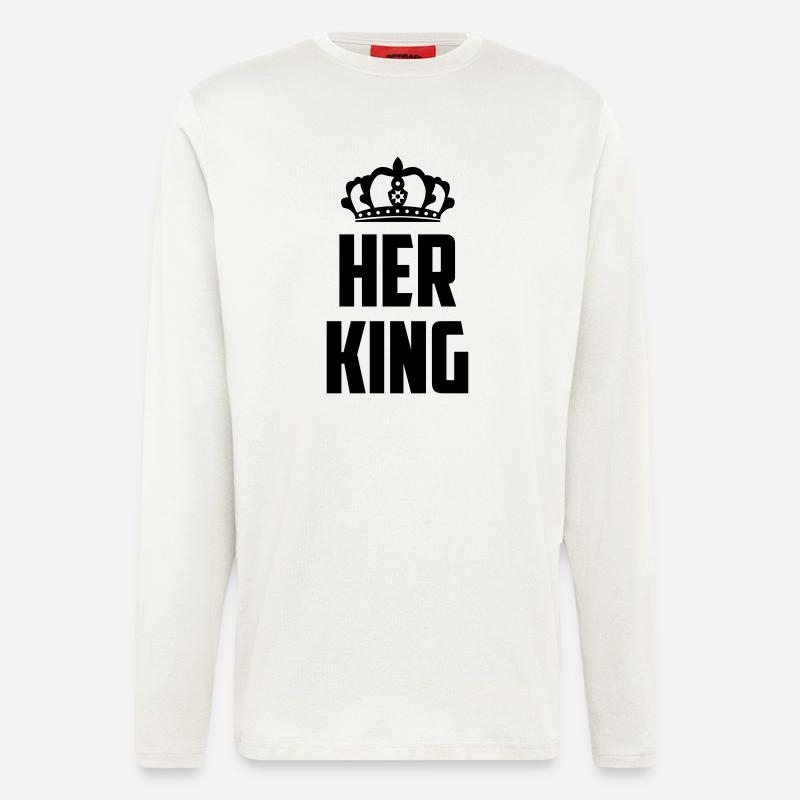 Her King - Langarmshirt - made by SPREAD  - OFF WHITE