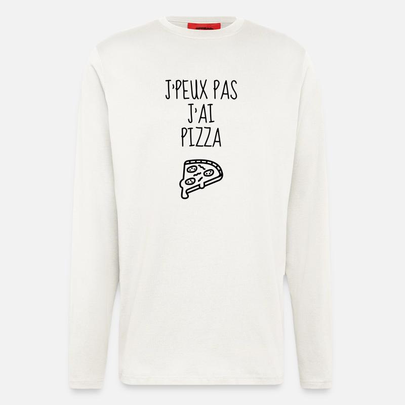 Pizza / pizzaiolo / Italien / Burger - Langarmshirt - made by SPREAD  - OFF WHITE