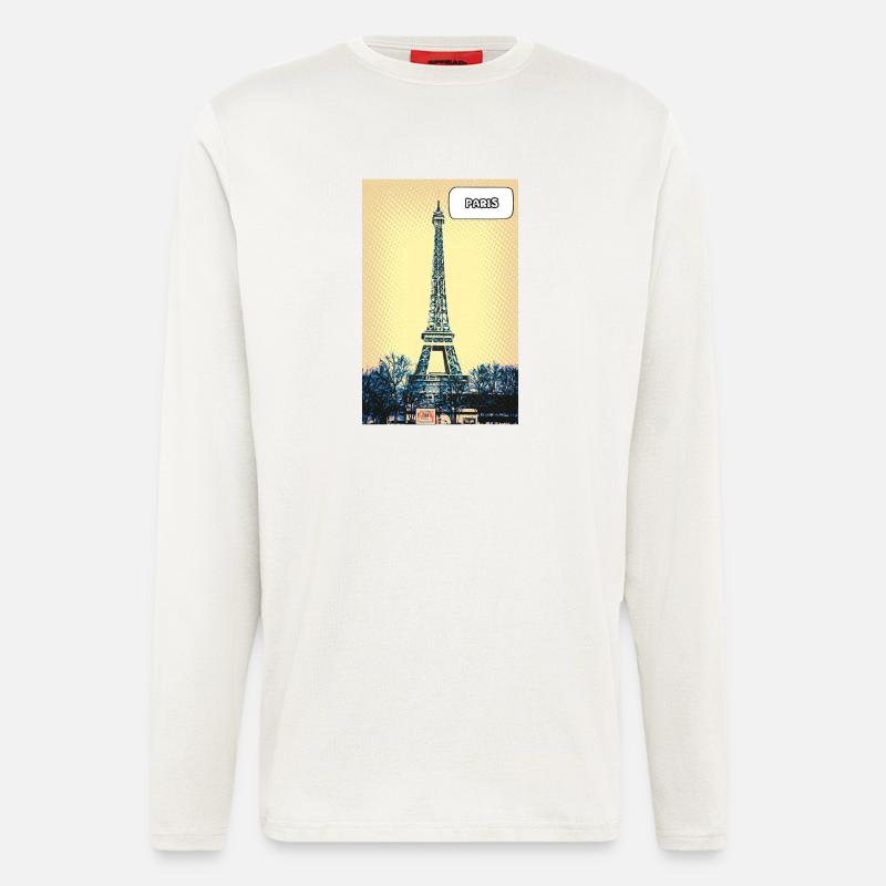 Eiffel Pop Art Paris - Langarmshirt - made by SPREAD  - OFF WHITE