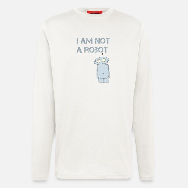 i am not a robot - Langarmshirt - made by SPREAD  - OFF WHITE