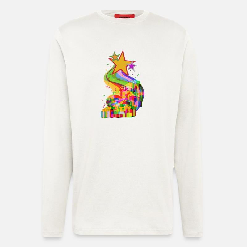 Weihnachtsgeschenke von den Sternen LGTB - Langarmshirt - made by SPREAD  - OFF WHITE