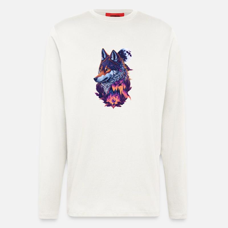 Wolf - Langarmshirt - made by SPREAD  - OFF WHITE