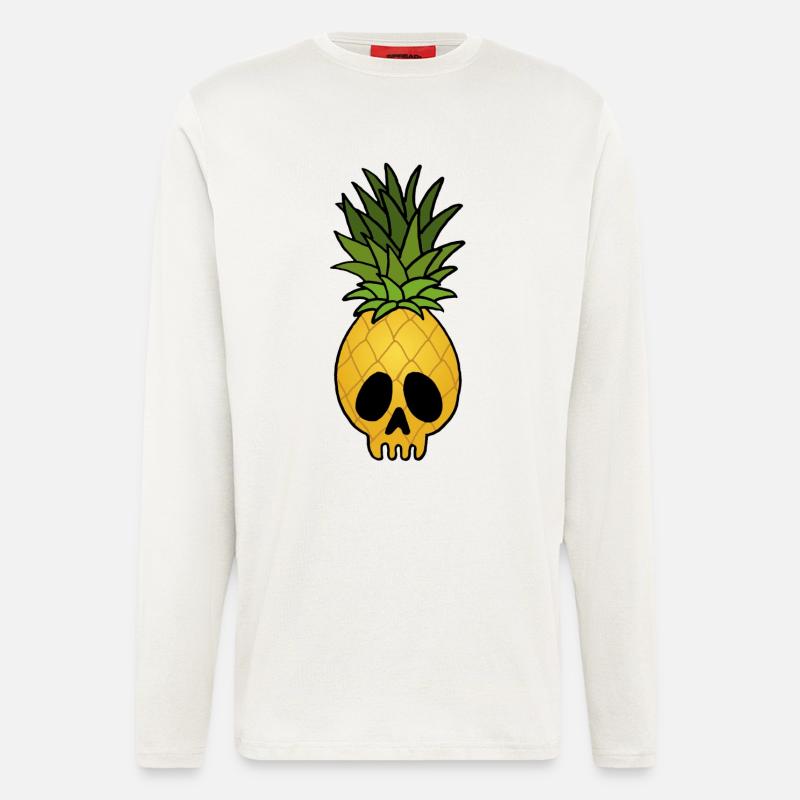 Ananas-Schädel - Langarmshirt - made by SPREAD  - OFF WHITE