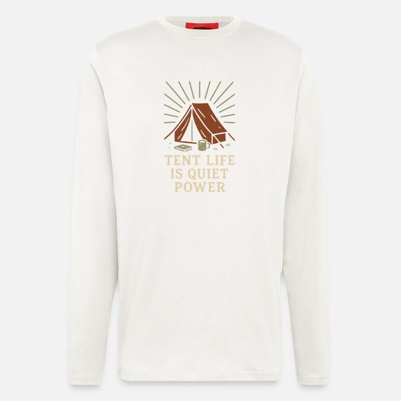 Solo Camping Introverted Camper Quiet - Longsleeve - made by SPREAD  - OFF WHITE