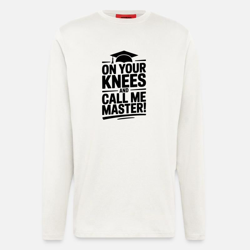 Master-Abschluss Universität lustiger Spruch - Langarmshirt - made by SPREAD - OFF WHITE