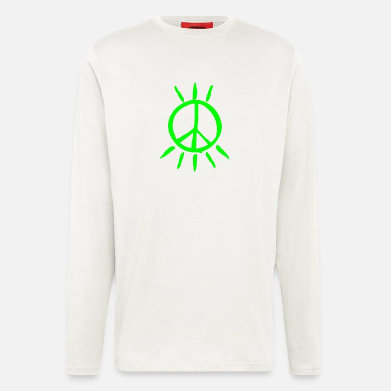 Peace Peacezeichen - Langarmshirt - made by SPREAD  - OFF WHITE