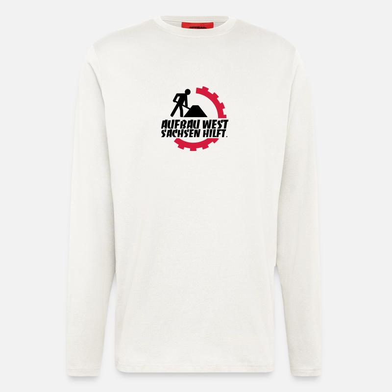 Construction West - Saxony helps. - Longsleeve - made by SPREAD  - OFF WHITE
