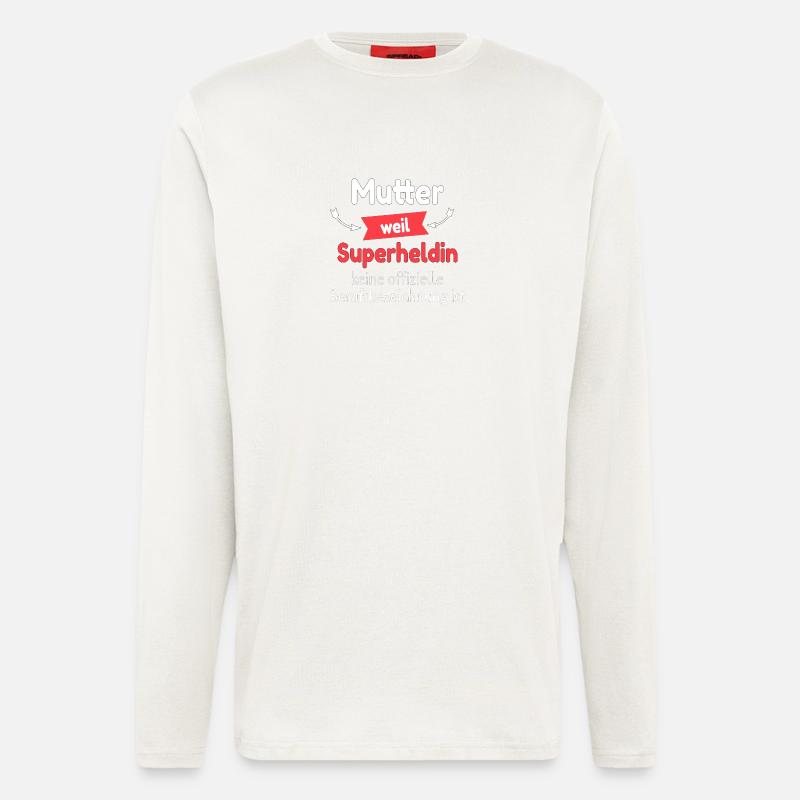 Die Superhelden Mutter - Langarmshirt - made by SPREAD  - OFF WHITE