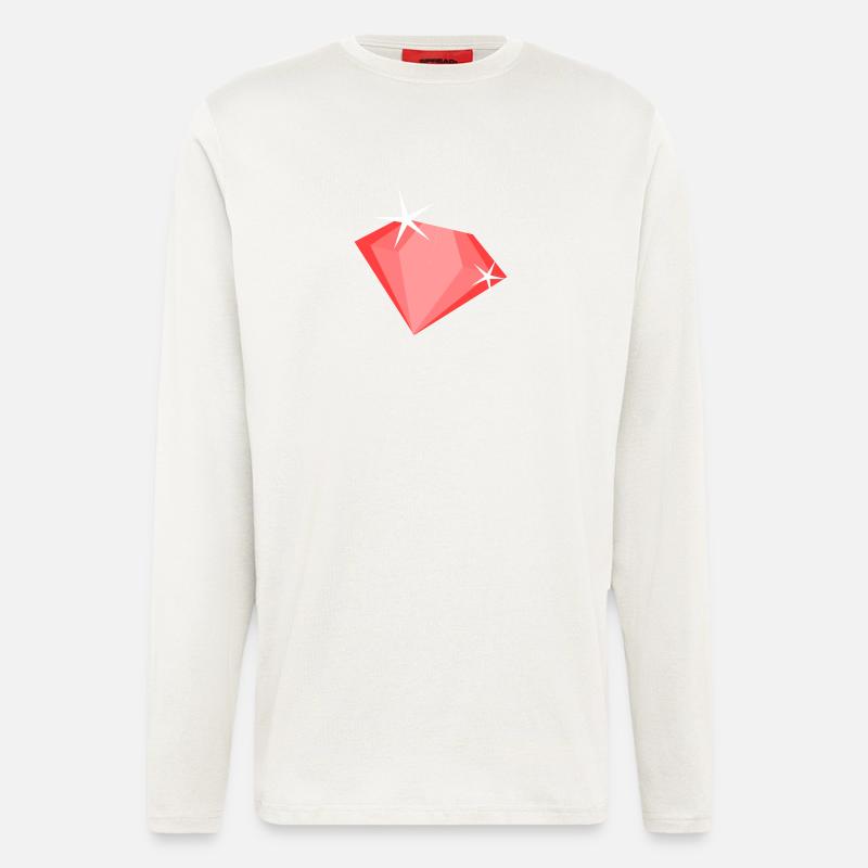 Pinker Diamant - Langarmshirt - made by SPREAD  - OFF WHITE