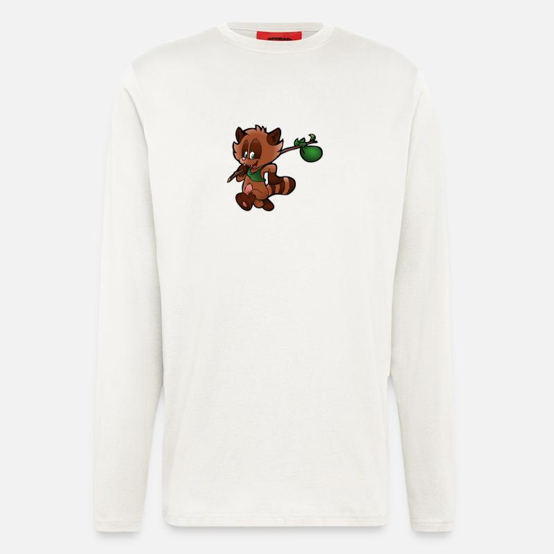 Raccoon comic - Longsleeve - made by SPREAD  - OFF WHITE