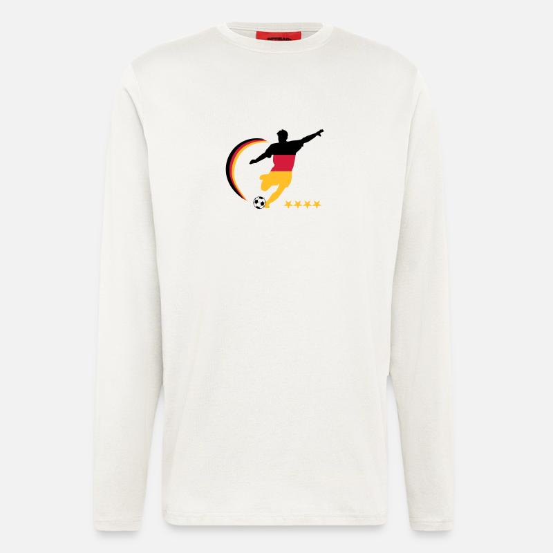 Fußballspieler Germany - Langarmshirt - made by SPREAD  - OFF WHITE