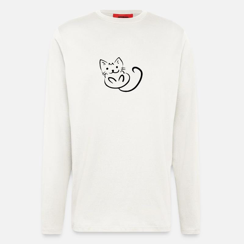 chat - Manches longues bio décontracté fabriqué en UE - OFF WHITE