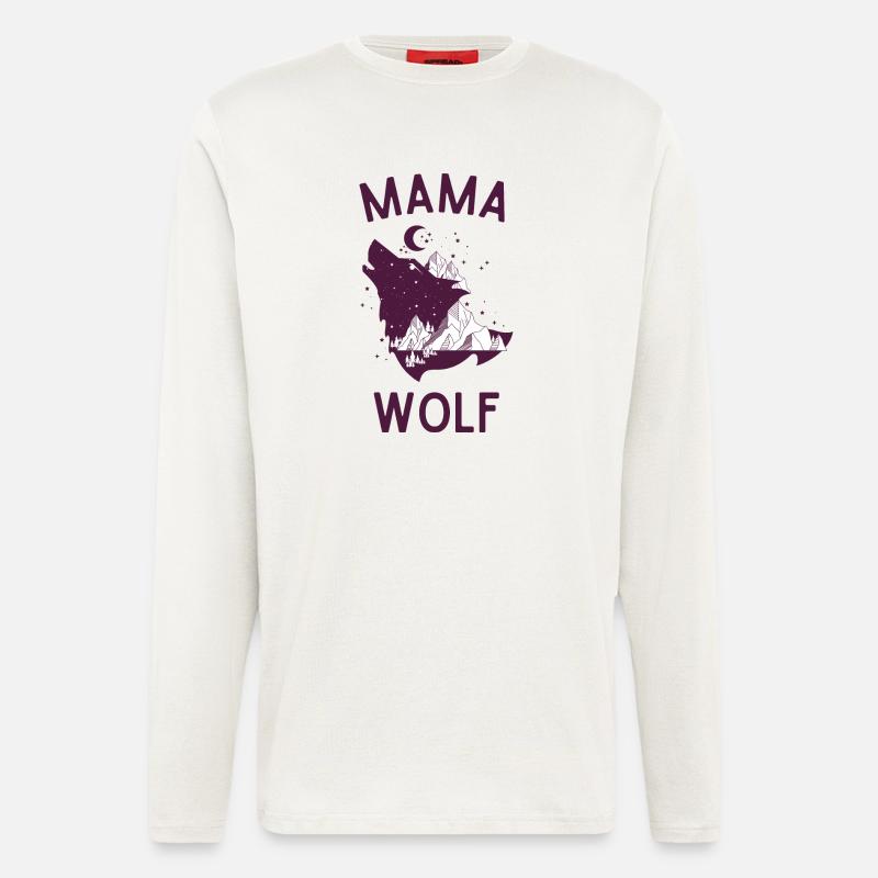 mama wolf - Longsleeve - made by SPREAD  - OFF WHITE