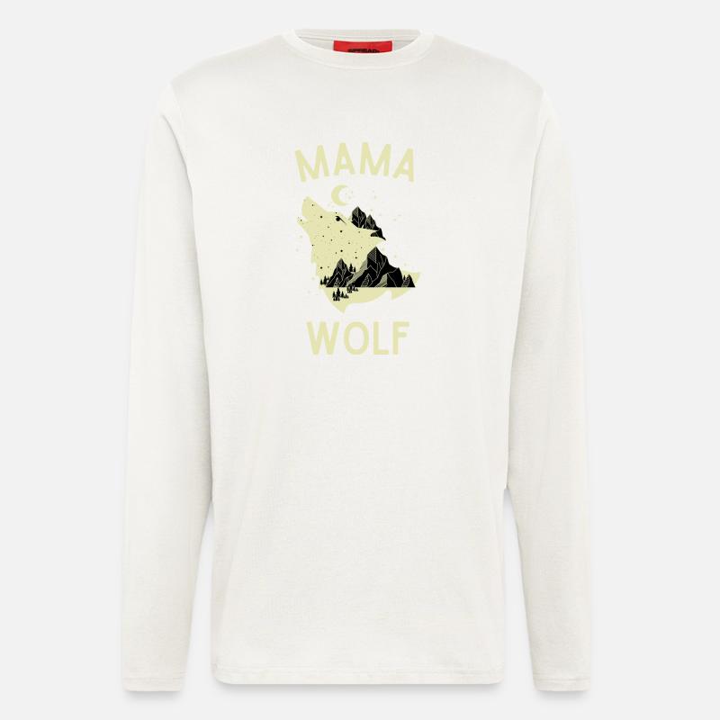 Mama wolf Mum Wolf - Longsleeve - made by SPREAD  - OFF WHITE