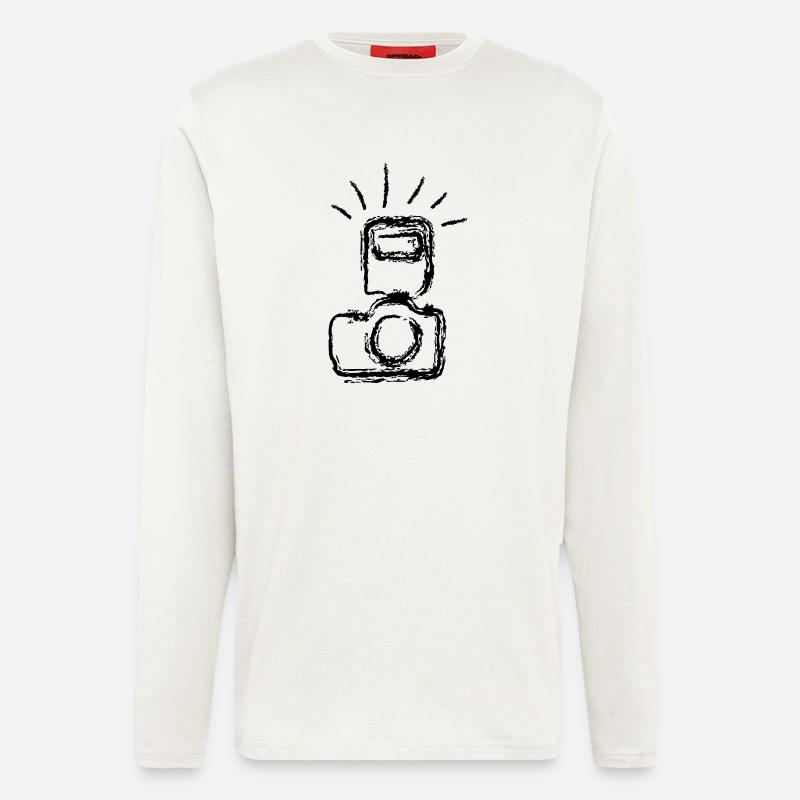 caméra - Manches longues bio décontracté fabriqué en UE - OFF WHITE