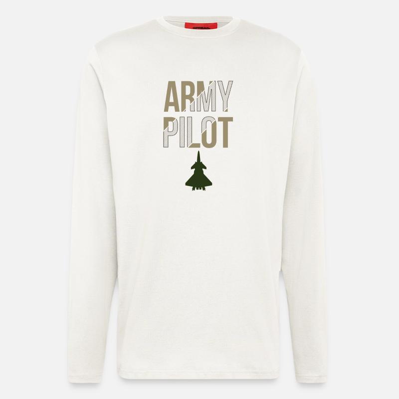 Armee Pilot - Langarmshirt - made by SPREAD  - OFF WHITE