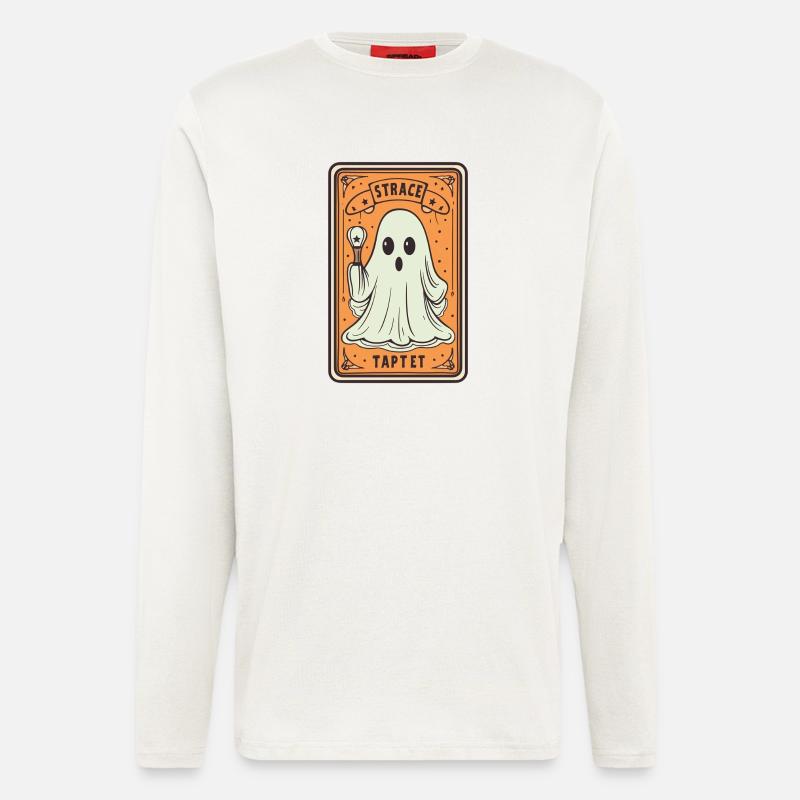 Tarot Karte Geist mit Stock - Langarmshirt - made by SPREAD - OFF WHITE