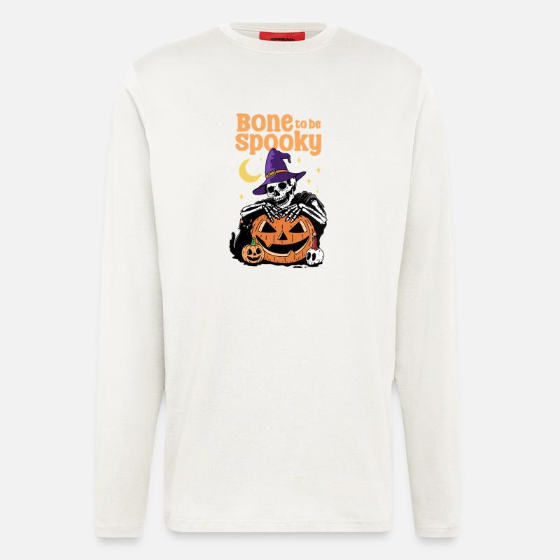 Knochen, um gruselig zu sein - Langarmshirt - made by SPREAD  - OFF WHITE