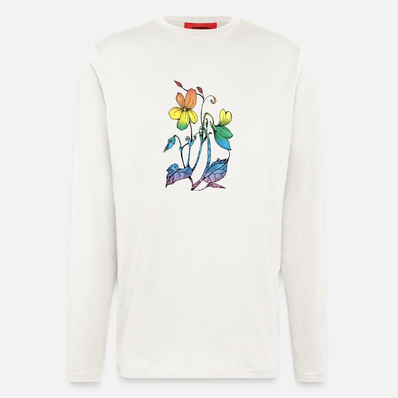 Blumen - Langarmshirt - made by SPREAD  - OFF WHITE