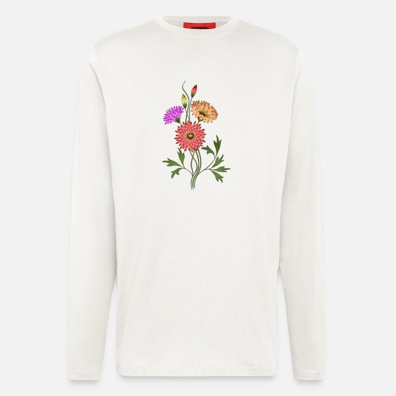 Blumen - Langarmshirt - made by SPREAD  - OFF WHITE