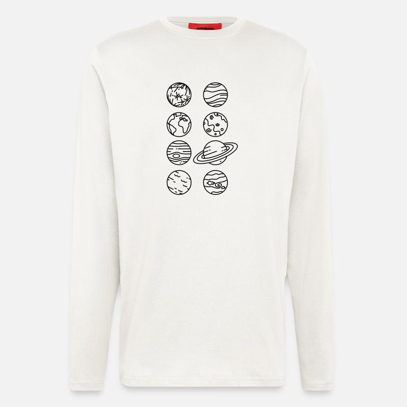 Solar System Planets – Solar System Space - Longsleeve - made by SPREAD - OFF WHITE
