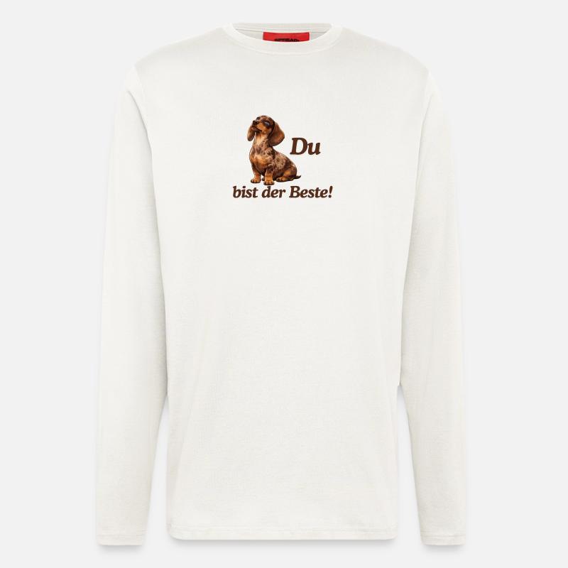 DackelLiebe: Du bist der Beste - Langarmshirt - made by SPREAD - OFF WHITE