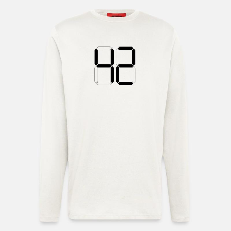 NUMMER 42 Zweiundvierzig Geschenk Digital - Langarmshirt - made by SPREAD - OFF WHITE