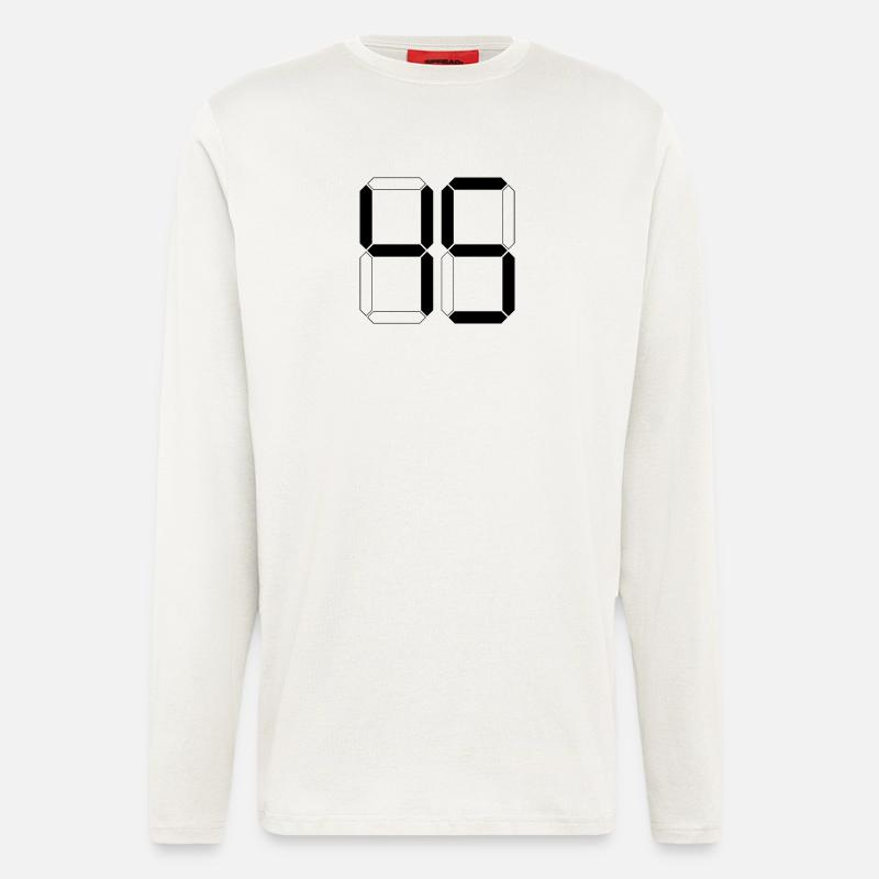 NUMMER 45 Fünfundvierzig Geschenk Digital - Langarmshirt - made by SPREAD - OFF WHITE