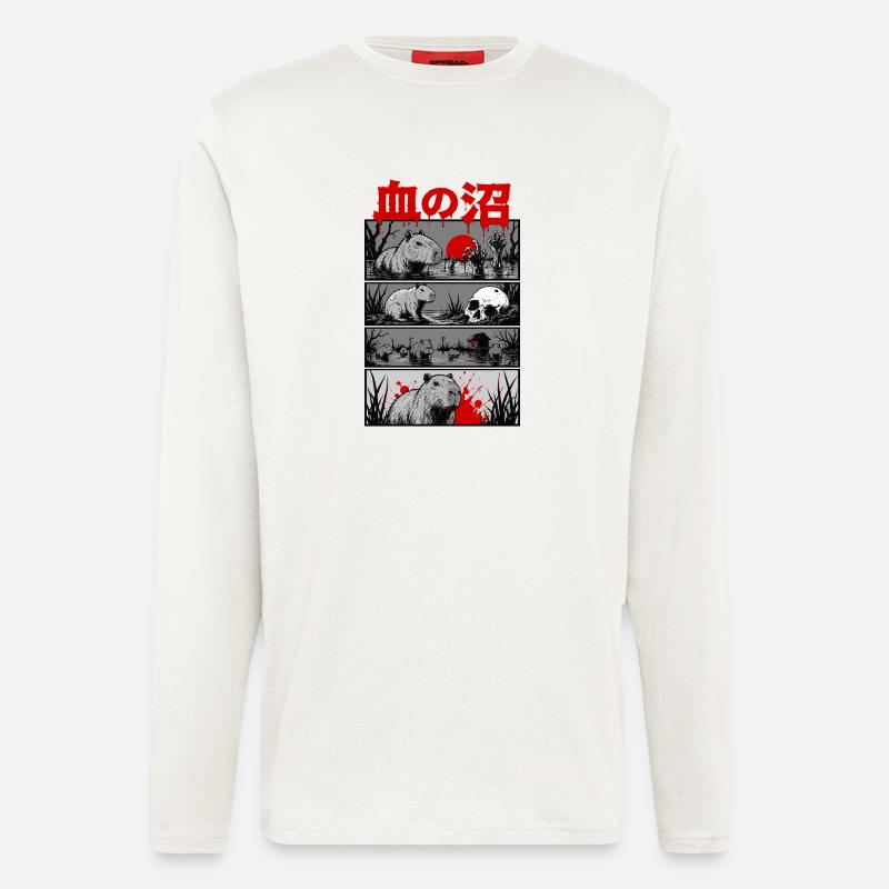 Horror Capybara Japan Style - Longsleeve - made by SPREAD - OFF WHITE