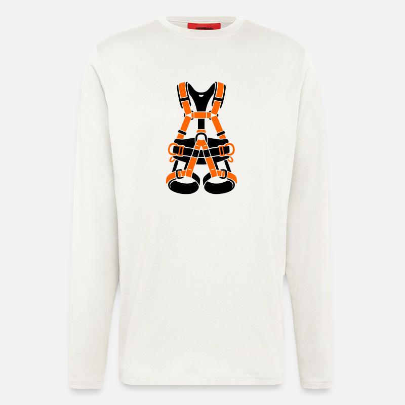 Klettergurt Baumpflege Baumkletterer Klettern - Langarmshirt - made by SPREAD  - OFF WHITE