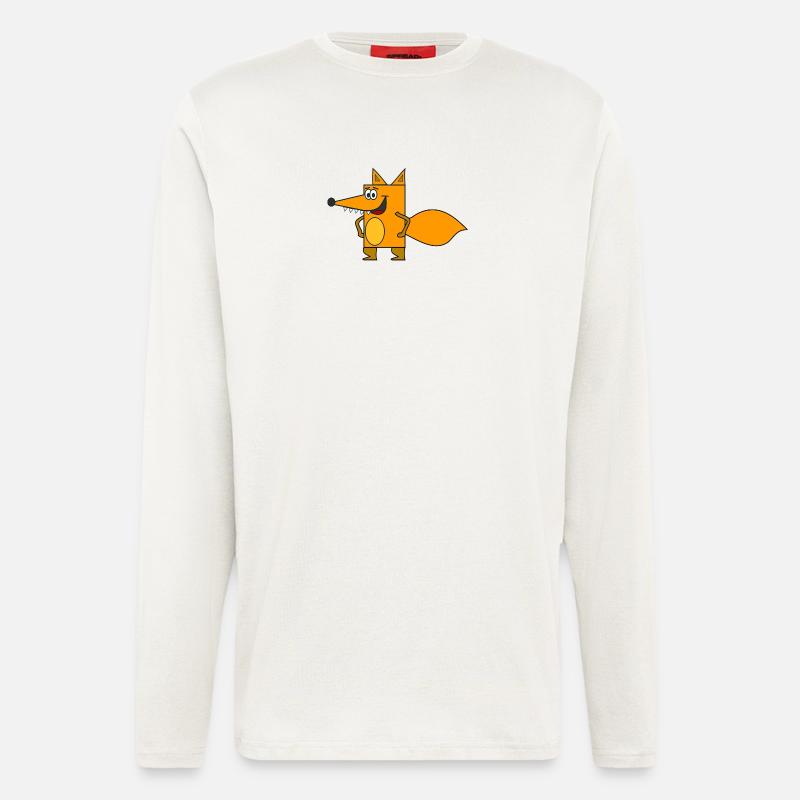 arctic fox fuchs68 - Langarmshirt - made by SPREAD  - OFF WHITE