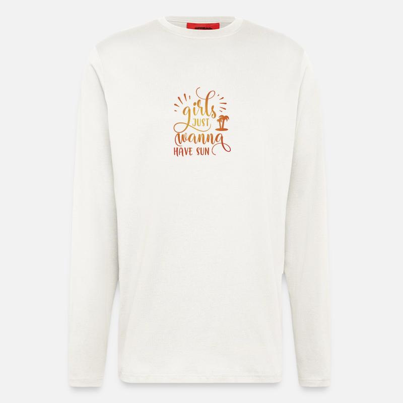 Mädchen möchten gerade SUN - Langarmshirt - made by SPREAD  - OFF WHITE