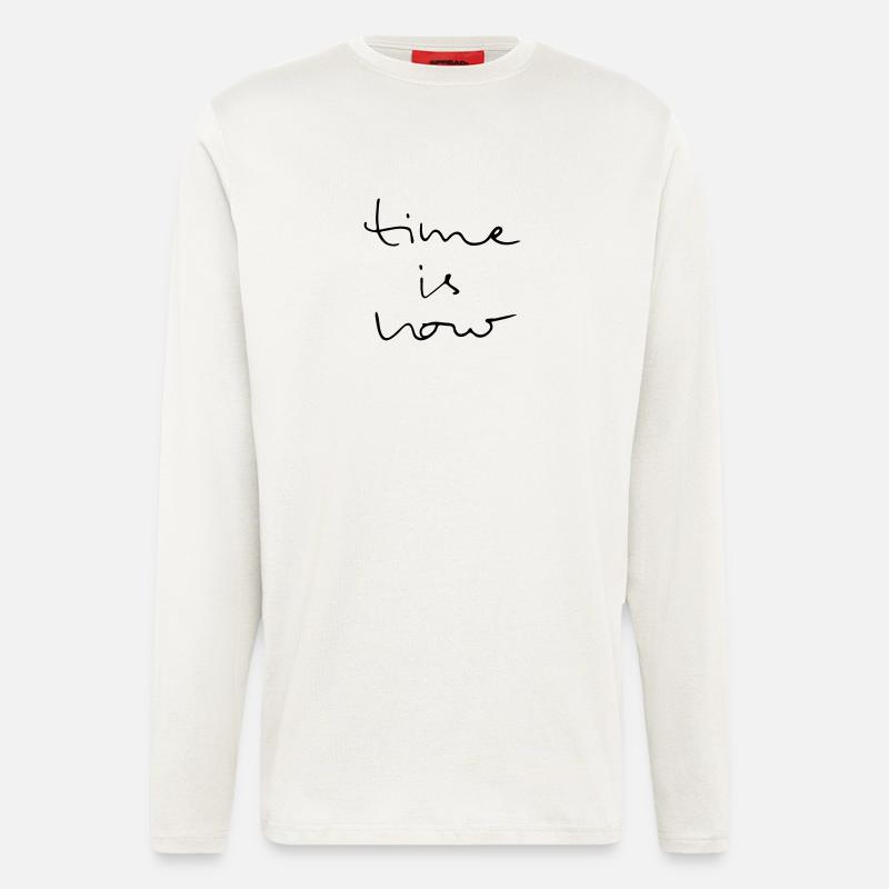 Time Is Now - Langarmshirt - made by SPREAD  - OFF WHITE