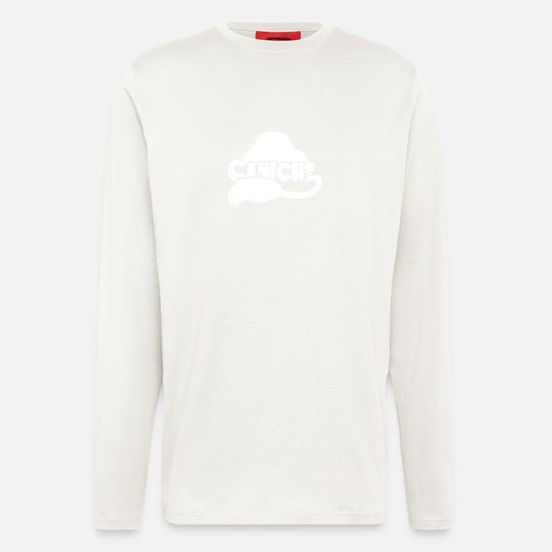 Poodle Silhouette - White - Longsleeve - made by SPREAD  - OFF WHITE