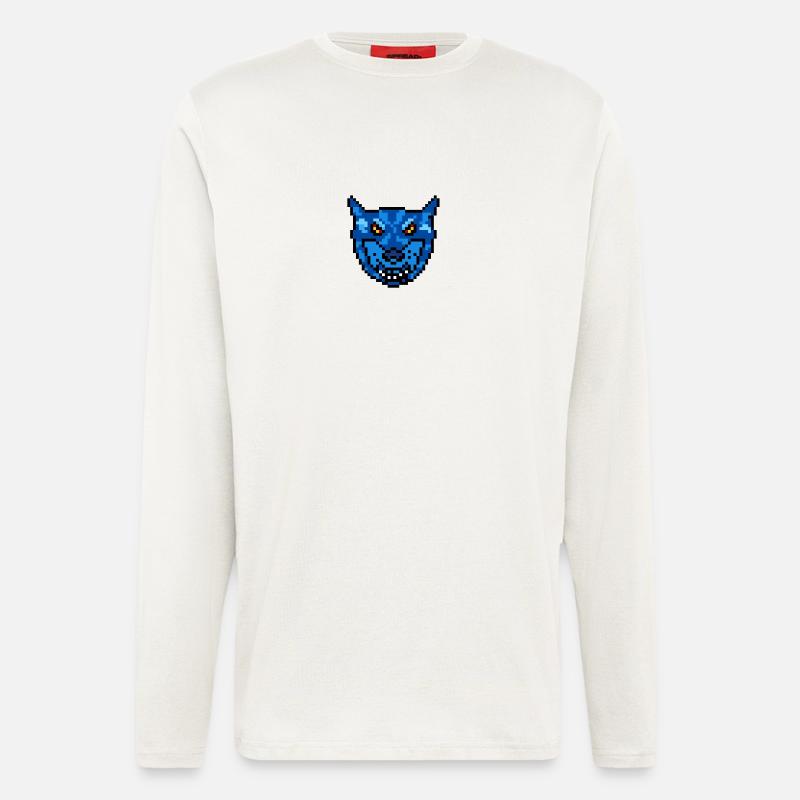 Blauer Wolf - Langarmshirt - made by SPREAD  - OFF WHITE