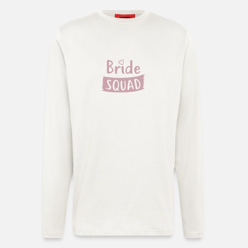 Junggessellinenabschied - BRIDE SQUAD - Langarmshirt - made by SPREAD  - OFF WHITE
