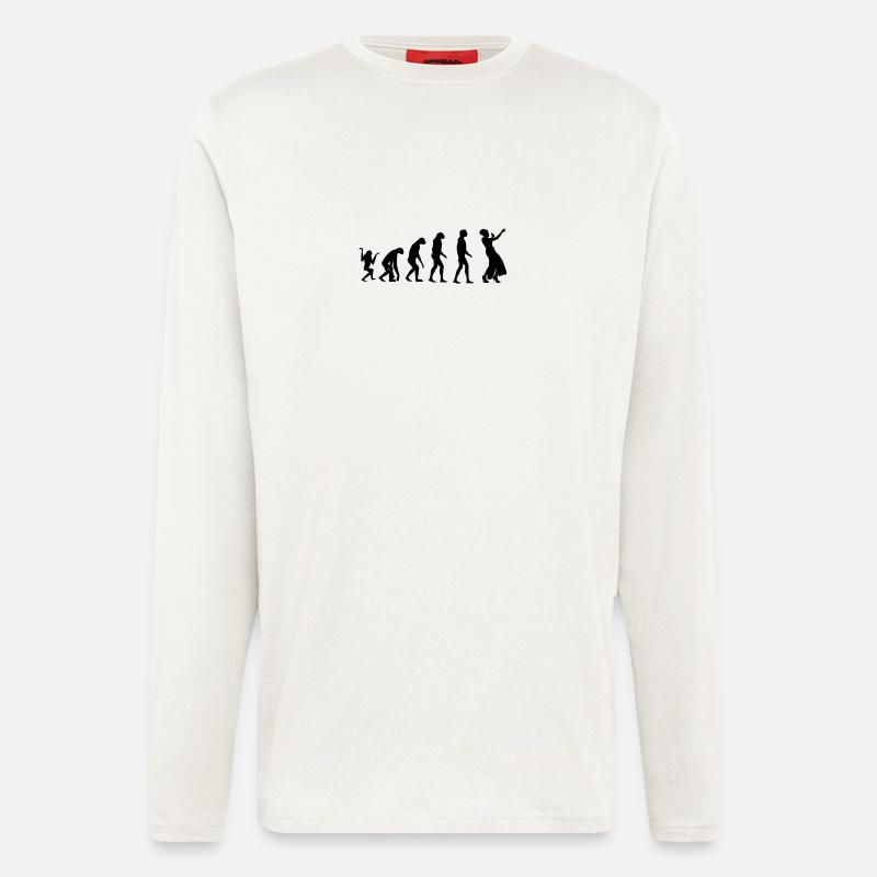 Evolution Sängerin - Langarmshirt - made by SPREAD  - OFF WHITE