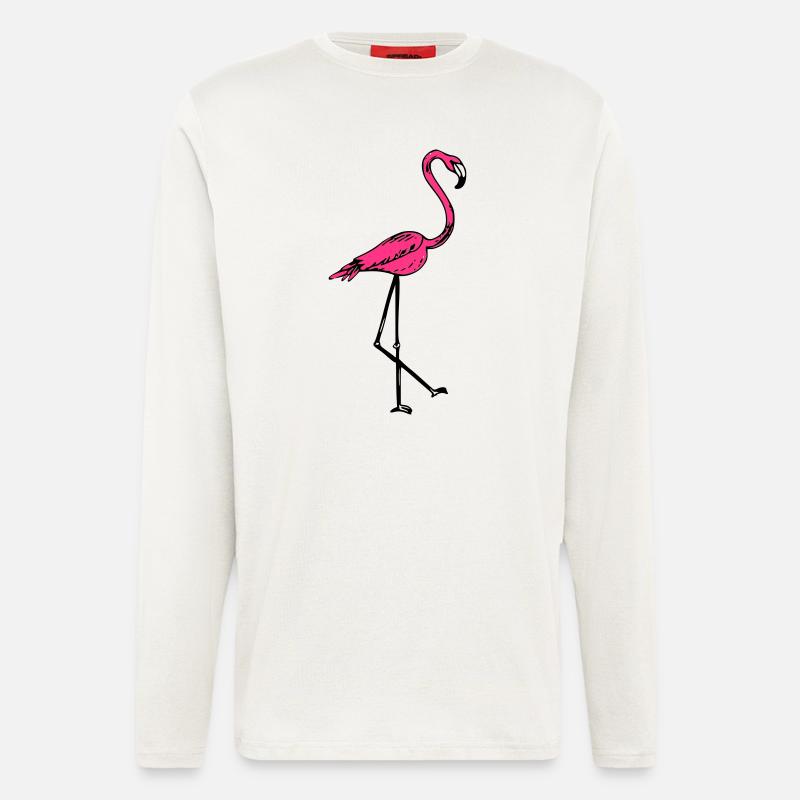 flamingo - Langarmshirt - made by SPREAD  - OFF WHITE