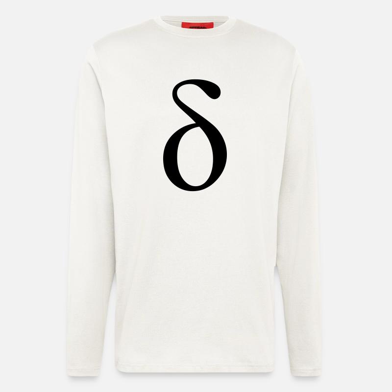 griechischen Buchstaben Delta - Langarmshirt - made by SPREAD  - OFF WHITE