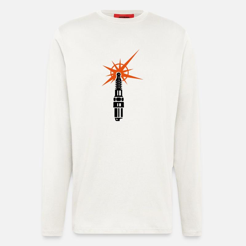 Zündkerze / spark plug (b, 2c) - Longsleeve - made by SPREAD  - OFF WHITE