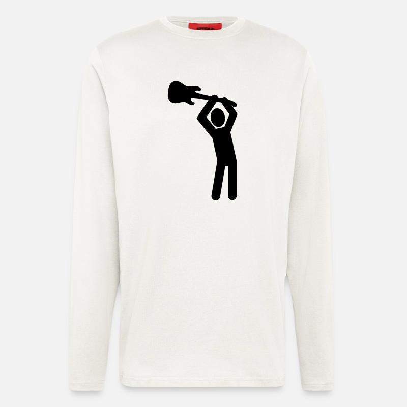 Rock guitar - Longsleeve - made by SPREAD  - OFF WHITE