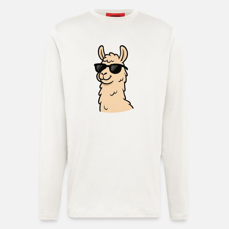 Llama Cool Comic - Longsleeve - made by SPREAD  - OFF WHITE