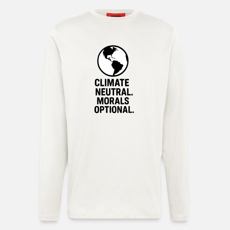 Klimate neutral morals optional - Langarmshirt - made by SPREAD  - OFF WHITE