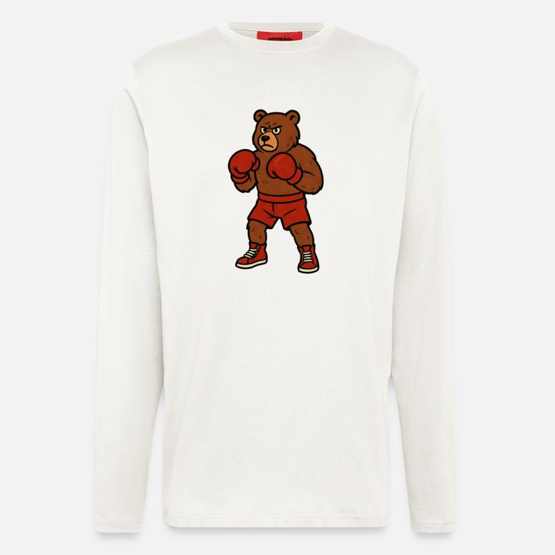 Bär Boxer - Langarmshirt - made by SPREAD  - OFF WHITE