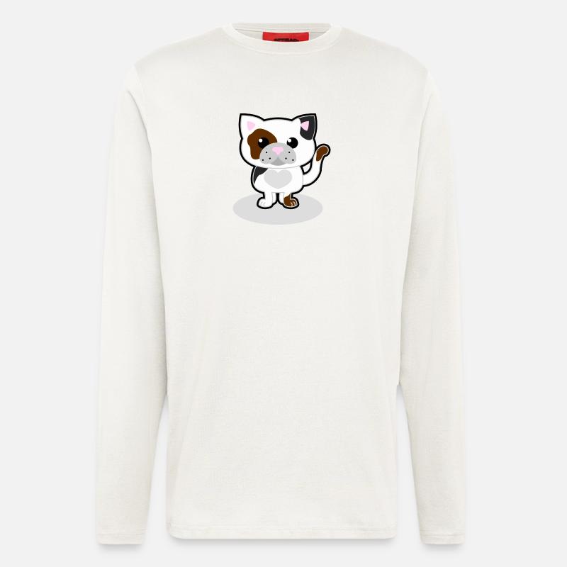 Süße Katze - Langarmshirt - made by SPREAD  - OFF WHITE