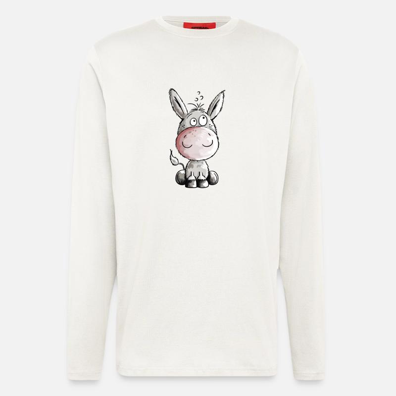 Kleiner Esel - Eselchen - Comic - Tiere - Langarmshirt - made by SPREAD  - OFF WHITE