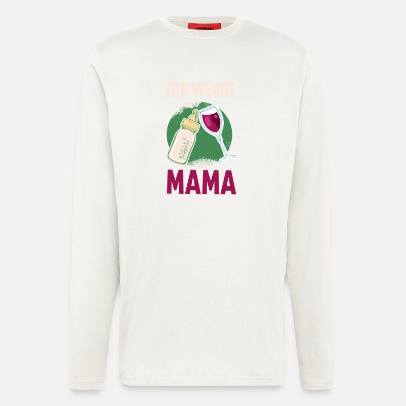 ICH WERDE MAMA Schwangerschaftsgeschenkidee - Langarmshirt - made by SPREAD  - OFF WHITE