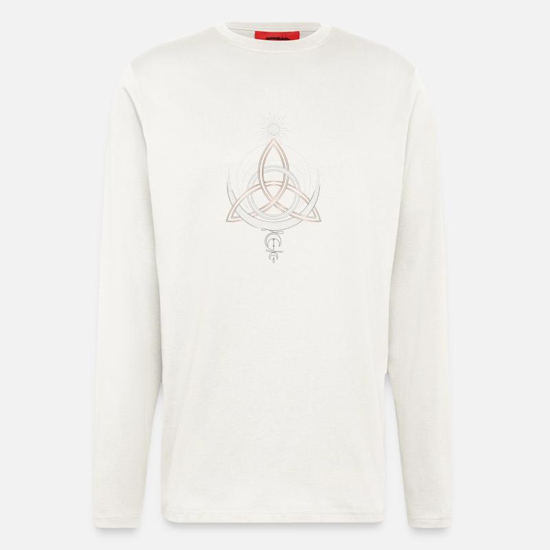 Trinity Knoten Triqueta Triquetra - Langarmshirt - made by SPREAD  - OFF WHITE